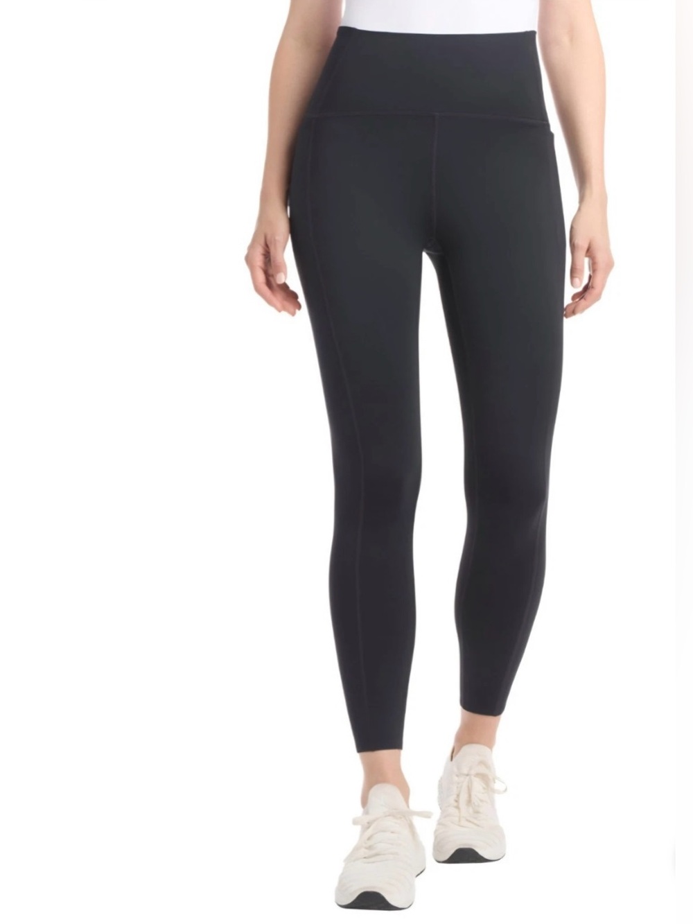 DANSKIN High Rise Bonded 7/8  Legging, Women's S, Black Salt